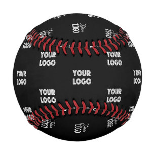 Your Logo Simple Repeating Logo   Black Baseball