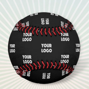 Your Logo Simple Repeating Logo   Black Softball