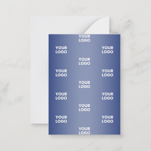 Your Logo Simple Repeating Logo | Blue Gradient Card (Front)