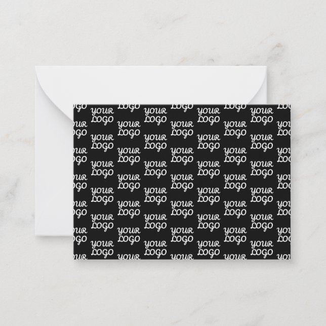 Your Logo | Simple Repeating Logo Pattern  Card (Front)