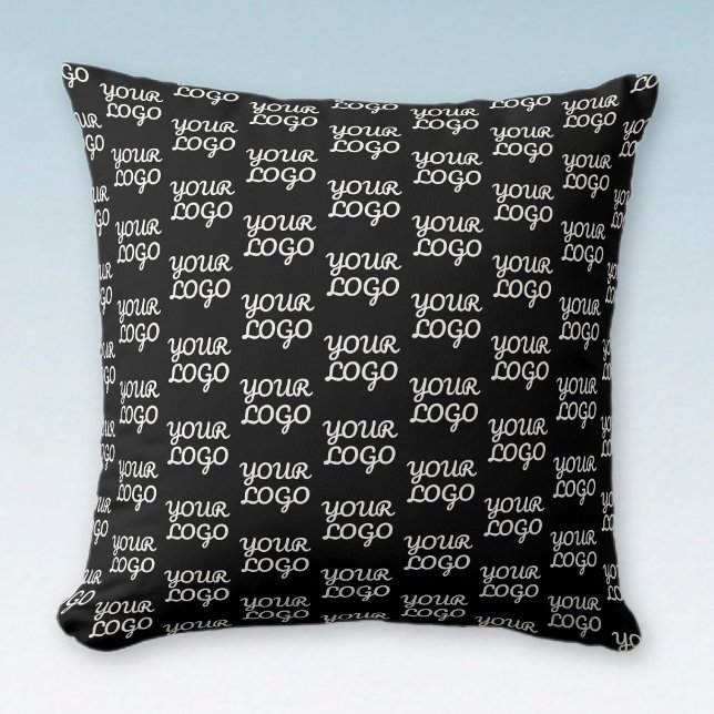 Your Logo | Simple Repeating Logo Pattern  Cushion (Creator Uploaded)