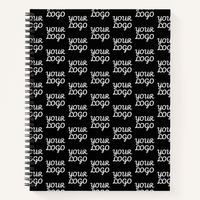 Your Logo | Simple Repeating Logo Pattern  Notebook (Front)