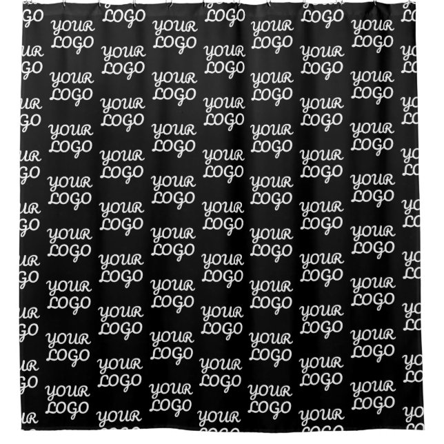 Your Logo | Simple Repeating Logo Pattern  Shower Curtain (Front)