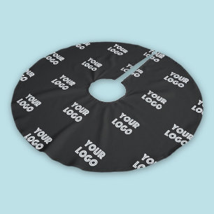 Your Logo   Simple Repeating Logo Replacement Brushed Polyester Tree Skirt