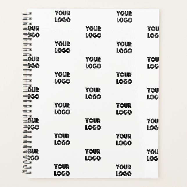 Your Logo Simple Repeating Logo | White Planner (Front)