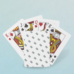Your Logo Simple Repeating Logo   White Playing Cards