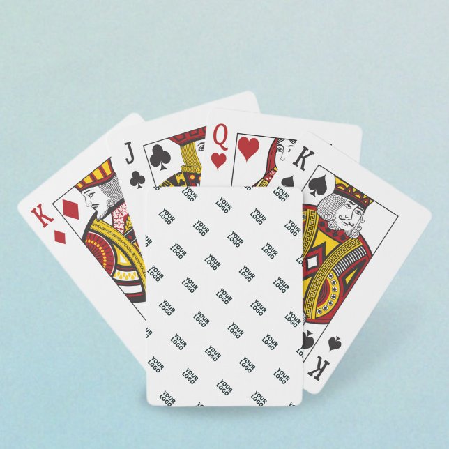 Your Logo Simple Repeating Logo | White Playing Cards (Creator Uploaded)