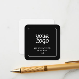 Your Logo & Slogan or other text   Black & White Enclosure Card