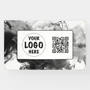 Your Logo Smokey Gothic Monochrome Banner