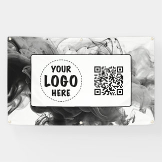 Your Logo Smokey Gothic Monochrome Banner