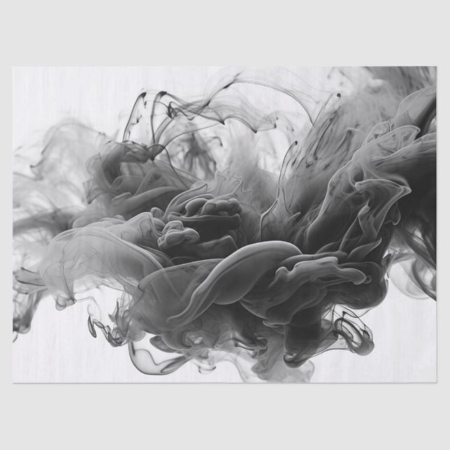 Your Logo Smokey Gothic Monochrome Tissue Paper (Front)