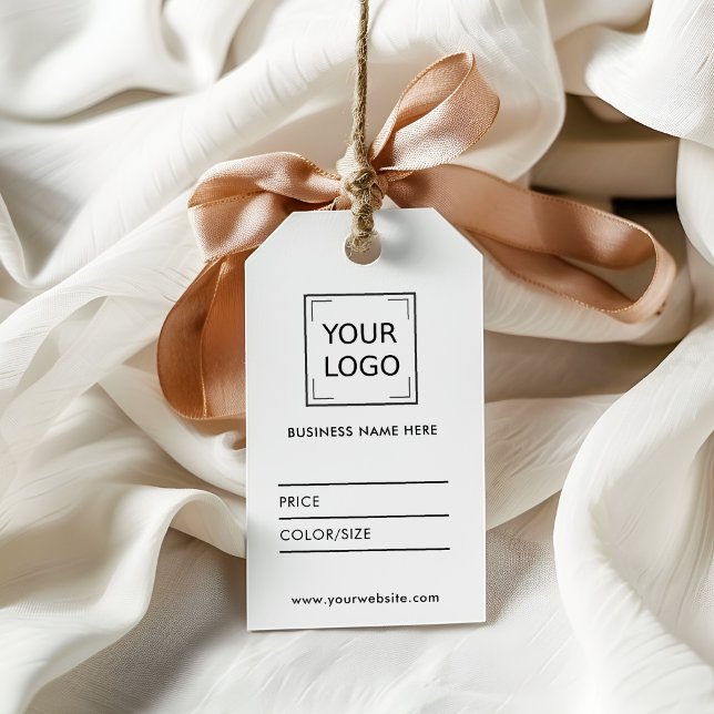 Your  Logo Social Media Minimal Price Label DIY Business Card (simple add your logo price tag for clothing or handmade item)