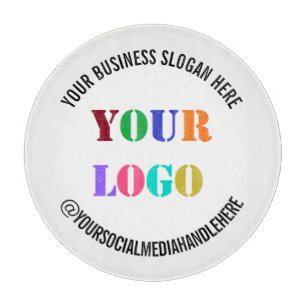 Your Logo Social Media Name Cutting Board