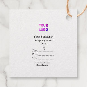 Your logo social media QR code Price tags