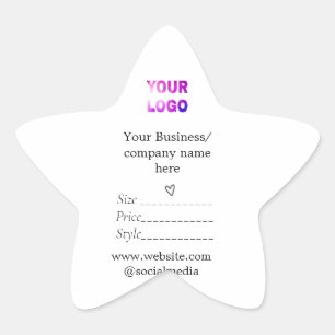 Your logo social media QR code Price tags