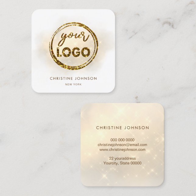 your logo square business card (Front/Back)