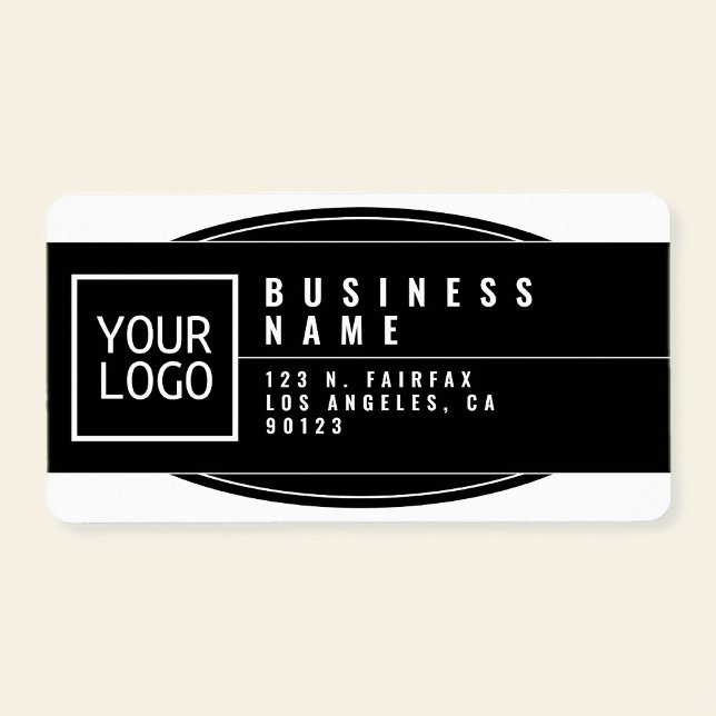 Your Logo Stylised Geometric Return Address Label (Creator Uploaded)