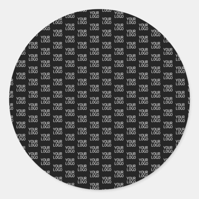 Your Logo | Stylish Half Step Pattern Classic Round Sticker (Front)