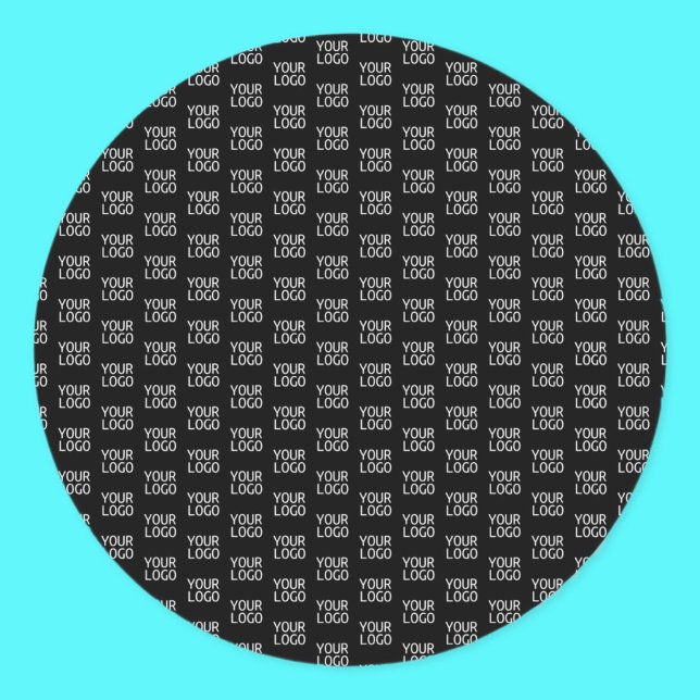 Your Logo | Stylish Half Step Pattern Classic Round Sticker (Creator Uploaded)