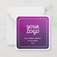 Your Logo & Stylish Light to Dark Purple Ombre