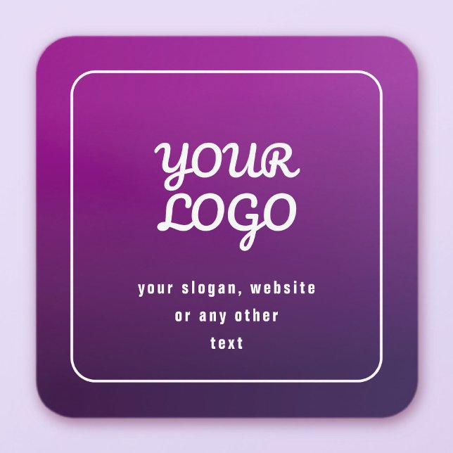Your Logo & Stylish Light to Dark Purple Ombre Enclosure Card (Creator Uploaded)