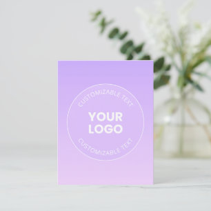Your Logo Subtle Lavender Ombre Gradient Card