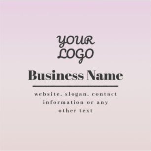 Your Logo & Text   Pink & Peach Ombre