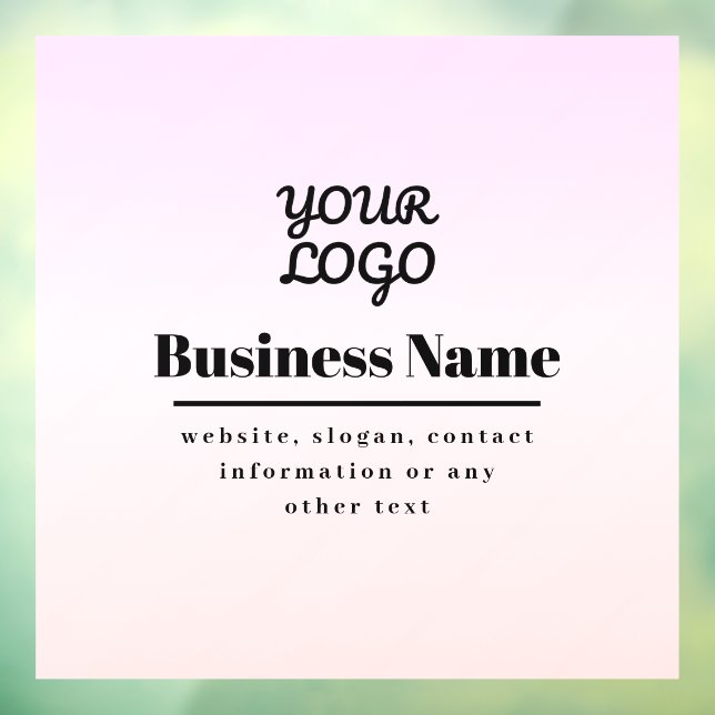 Your Logo & Text | Pink & Peach Ombre (Sheet 3)