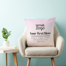 Your Logo & Text | Pink & Peach Ombre
