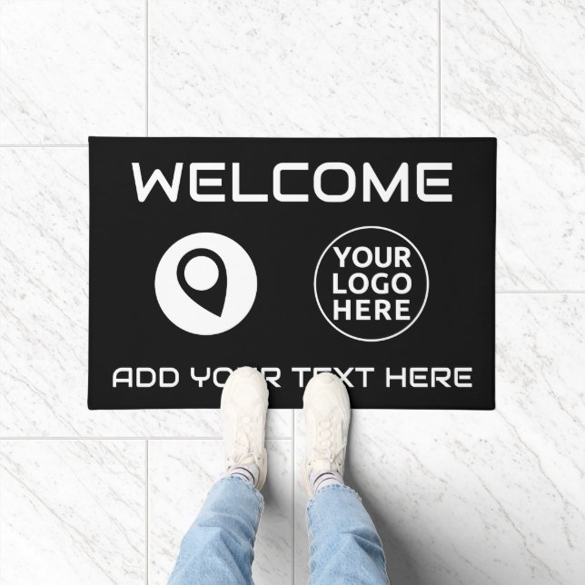 YOUR LOGO & TEXT Welcome Custom Outdoor Rug (Indoor)