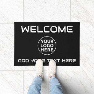 YOUR LOGO & TEXT Welcome Custom Outdoor Rug