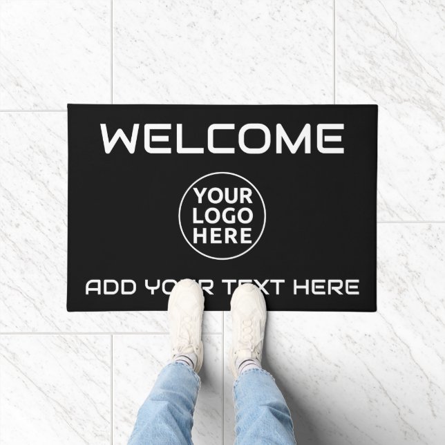 YOUR LOGO & TEXT Welcome Custom Outdoor Rug (Indoor)