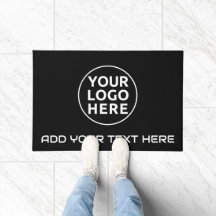 YOUR LOGO & TEXT Welcome Custom Rug Doormat