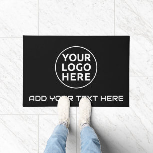 YOUR LOGO & TEXT Welcome Custom Rug Doormat