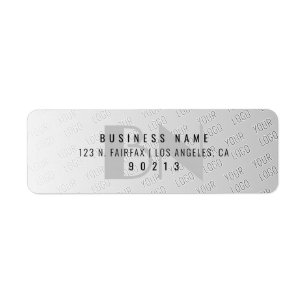 Your Logo Tiled   Grey Gradient Return Address Label