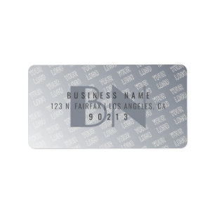Your Logo Tiled Grey Gradient Return Address Label