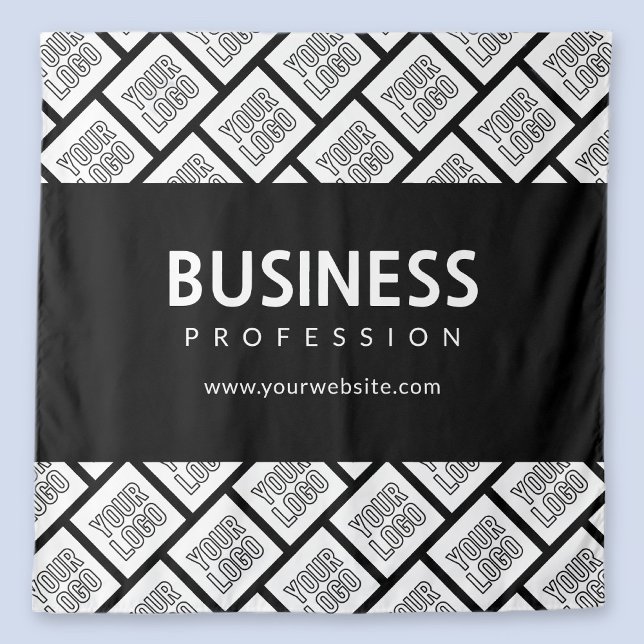 Your Logo Tiled Pattern & Editable Business Name  Tapestry (Creator Uploaded)