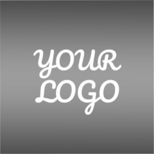 Your Logo & Transparent Grey Editable Colour Ombre