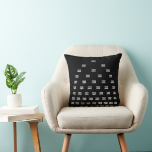 Your Logo Unique Arch Pattern   Black (editable) Cushion