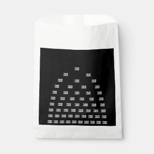 Your Logo Unique Arch Pattern Black (editable) Favour Bag
