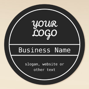 Your Logo   Unique Editable Business Design Classic Round Sticker