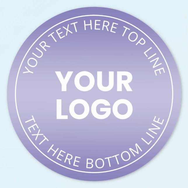 Your Logo w/Editable Any Colour Gradient  Classic Round Sticker (Creator Uploaded)