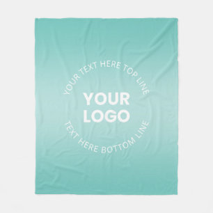 Your Logo w/Editable Any Colour Gradient  Fleece Blanket