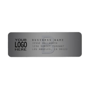Your Logo w/Editable Color Gradient & Monogram  Return Address Label