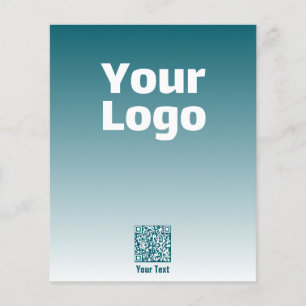 Your Logo w/Editable QR code & Gradient Ombre Flyer