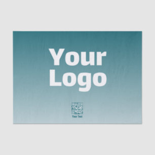 Your Logo w/Editable QR code & Gradient Ombre Tissue Paper