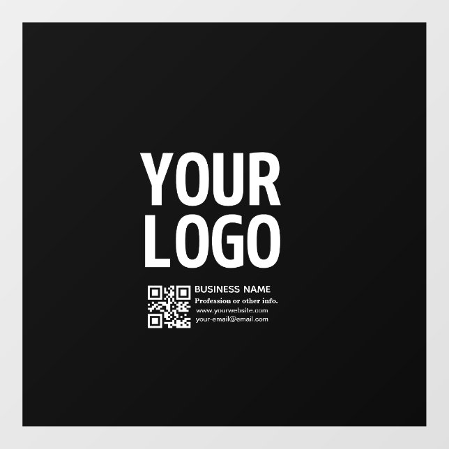 Your Logo w/Editable QR code & Text  (Sheet)