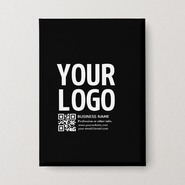 Your Logo w/Editable QR code & Text  (Front)