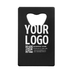 Your Logo w/Editable QR code & Text
