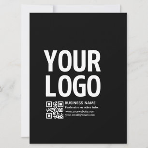 Your Logo w/Editable QR code & Text Card